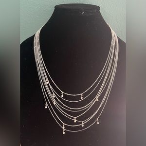 Vera Bradley Silver Multi Chain Necklace